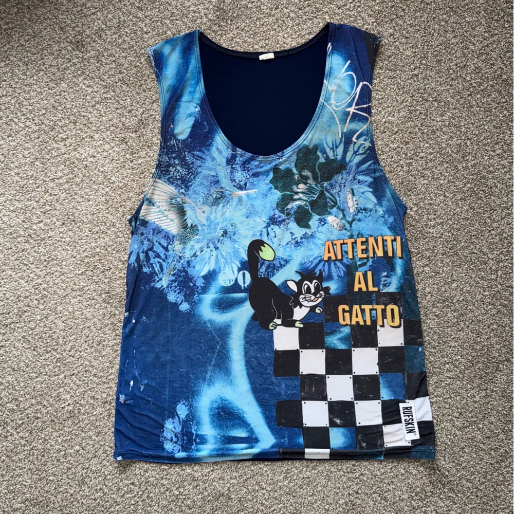Men’s Rufskin Blue Graphic Tank Top size M/L